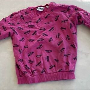 Moschino kids pink sweatshirt size 2 girls 24mo